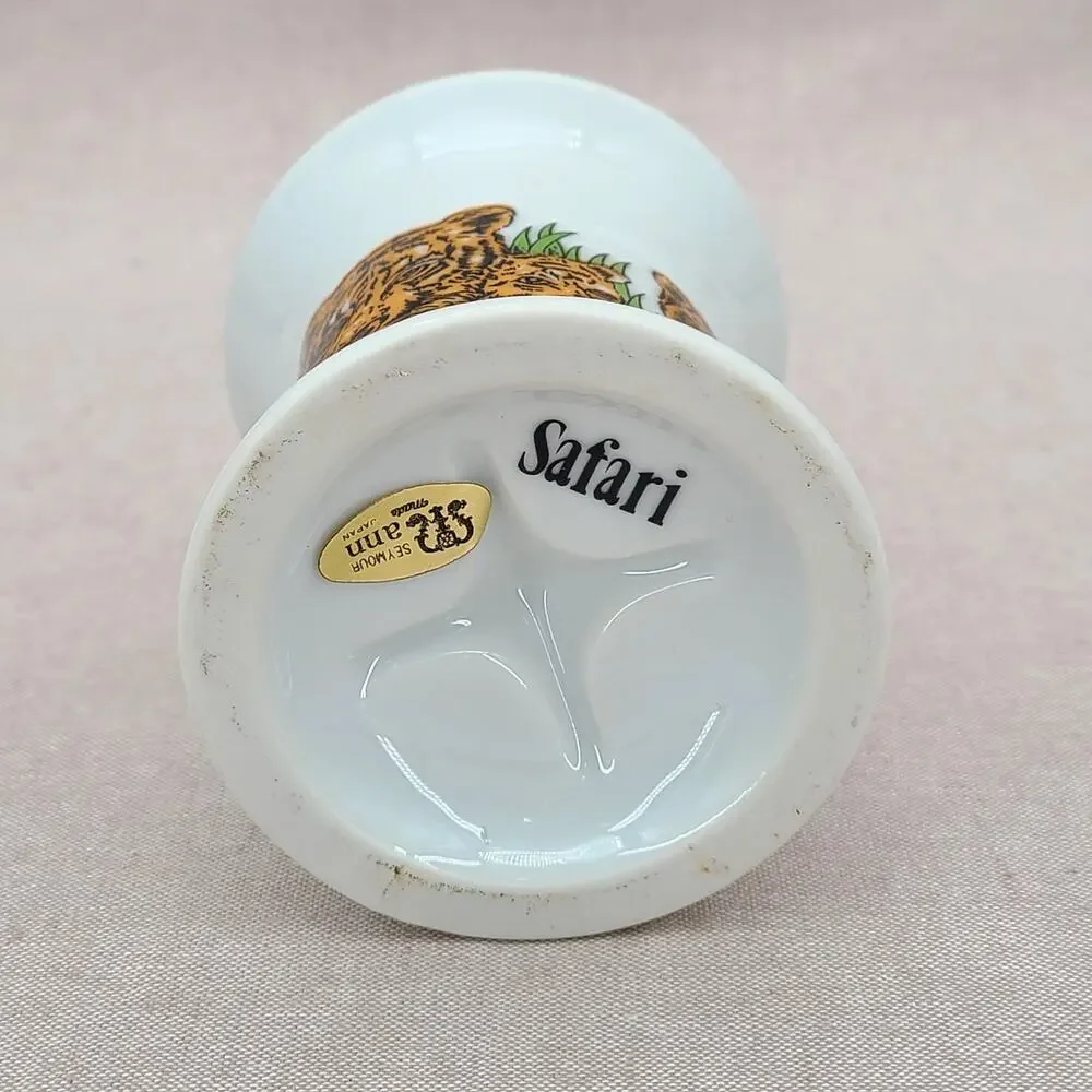 VTG Seymour Mann Japan Safari Tigers Toothbrush Holder 70s MCM kitschy bohemian